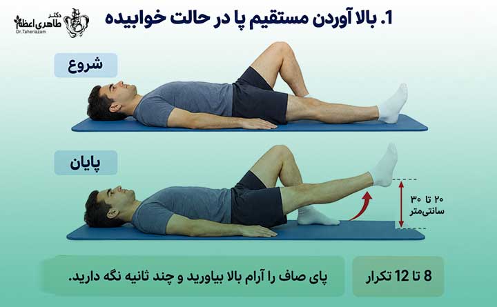 بالا آوردن پا برای آرتروز زانو